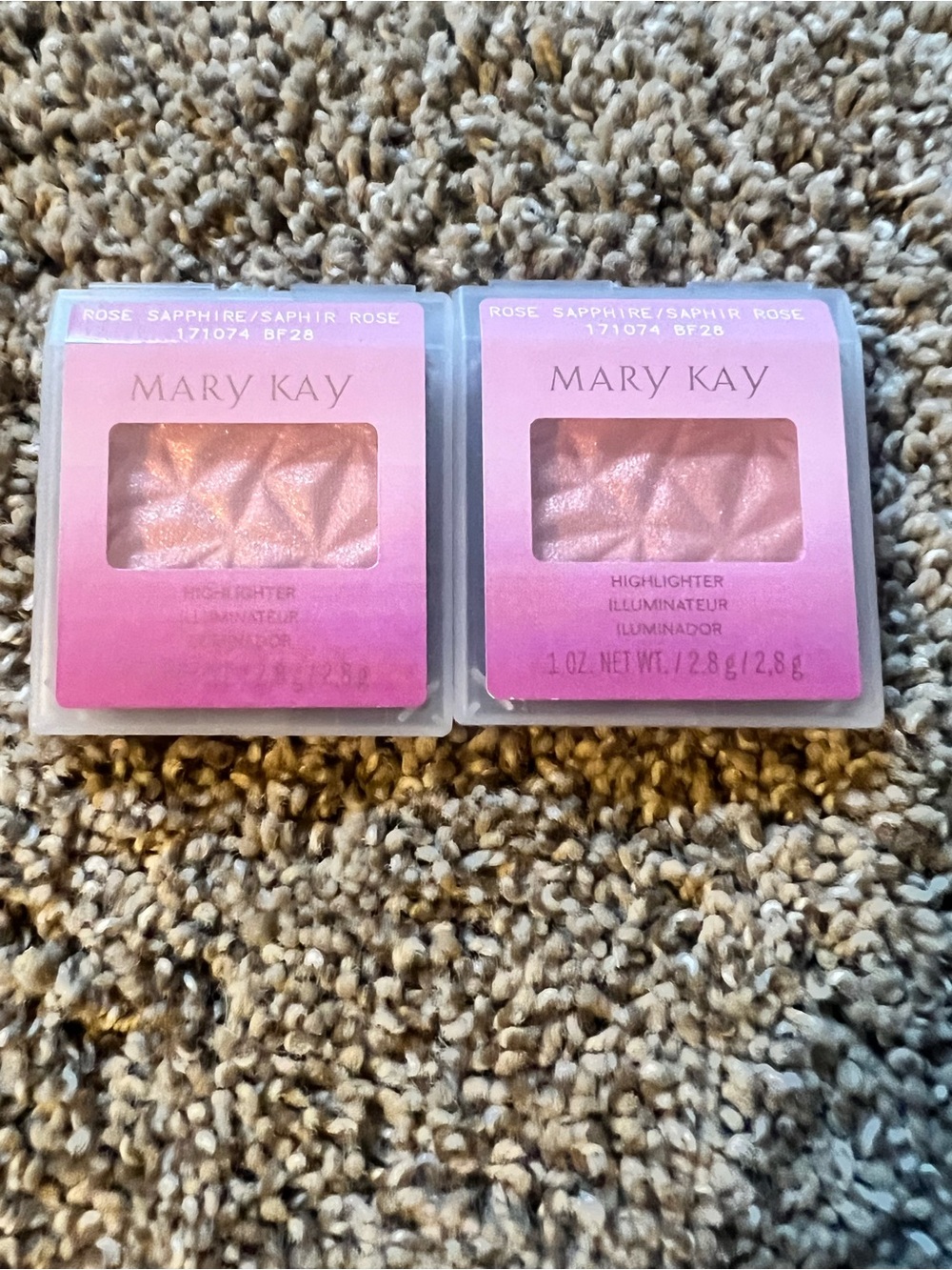 Mary Kay Rose Sapphire Highlighters Duo - Shimmery Rose Pink